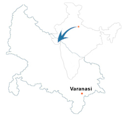 Mappa di Varanasi